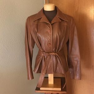 Identity leather coat